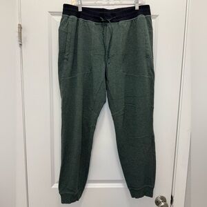 Lululemon At Ease Joggers Sweatpants Green Black